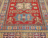 4x6 Red Kuba Afghan Hand Knotted Wool Area Rug